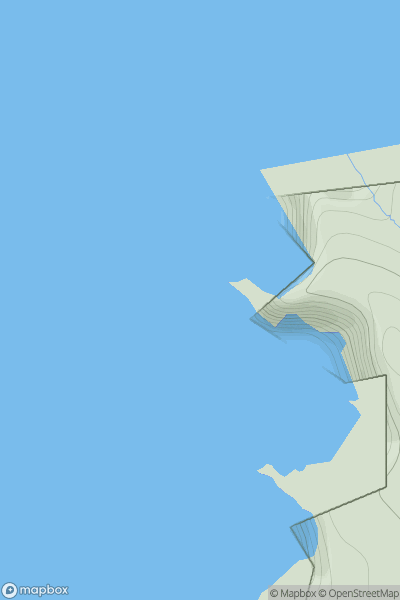 Thumbnail image for Erne's Stack [Shetland Islands] [HU172542] showing contour plot for surrounding peak